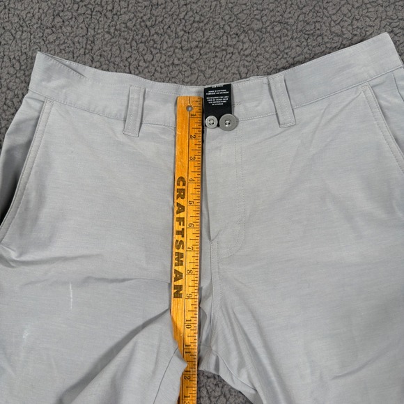 Travis Mathew Shorts Mens 32 Gray Bermuda Golf Performance Stretch Waist Flat 8" - Picture 10 of 11